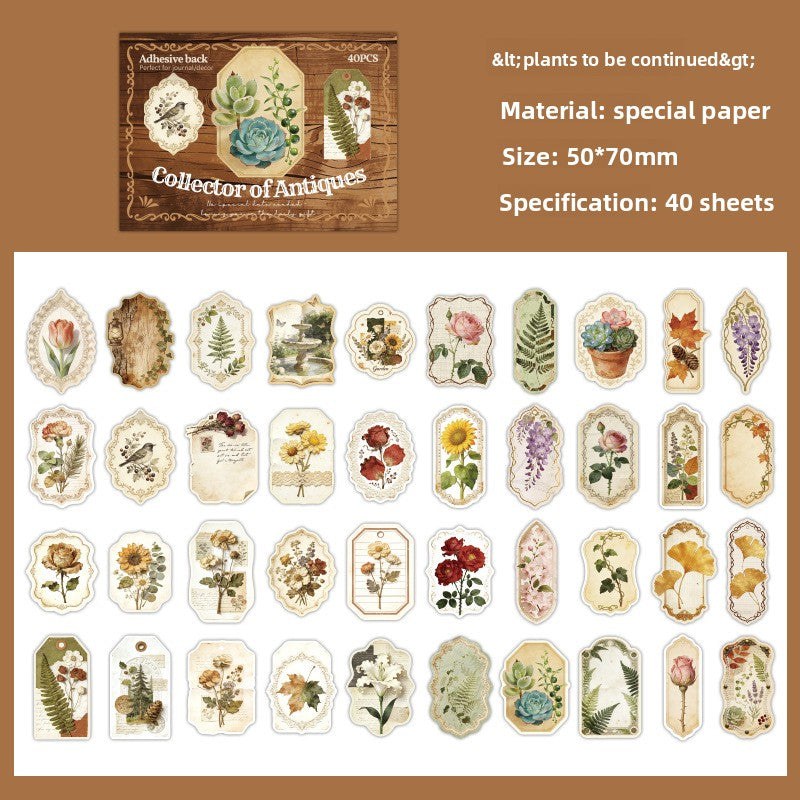 Stickers collector of antiques-40 pzas
