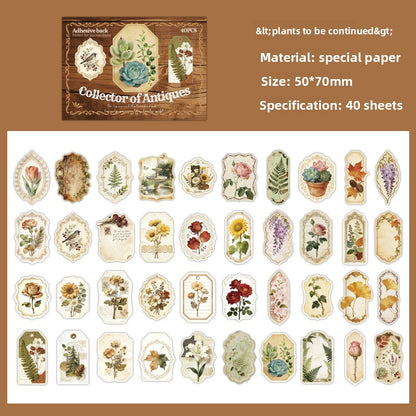 Stickers collector of antiques-40 pzas