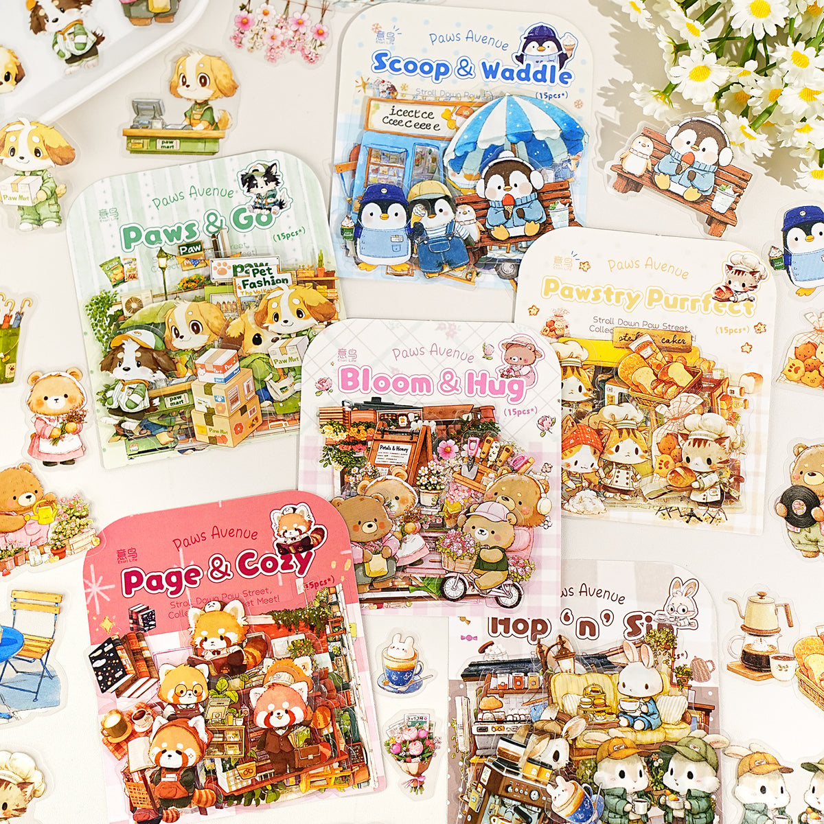 Stickers paws avenue-15 pzas
