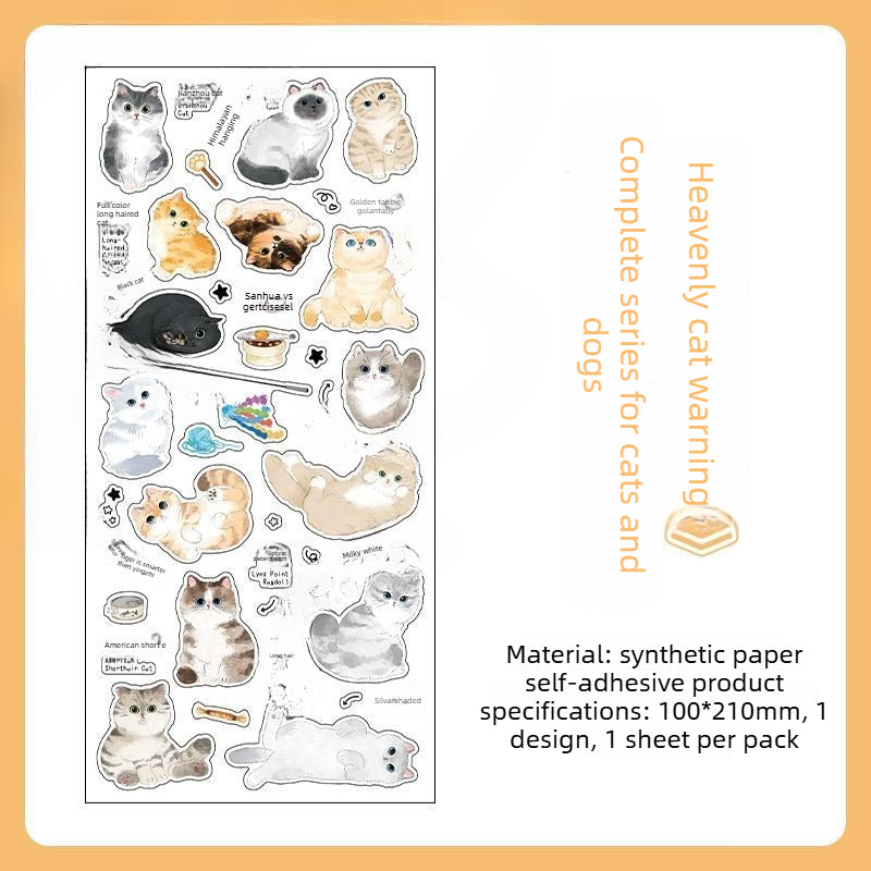 Stickers deco cat dog-1 plancha