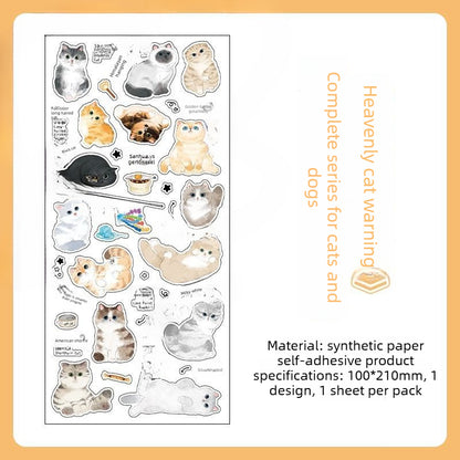 Stickers deco cat dog-1 plancha