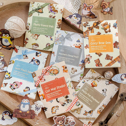 Stickers cute animals bordados-40 pzas