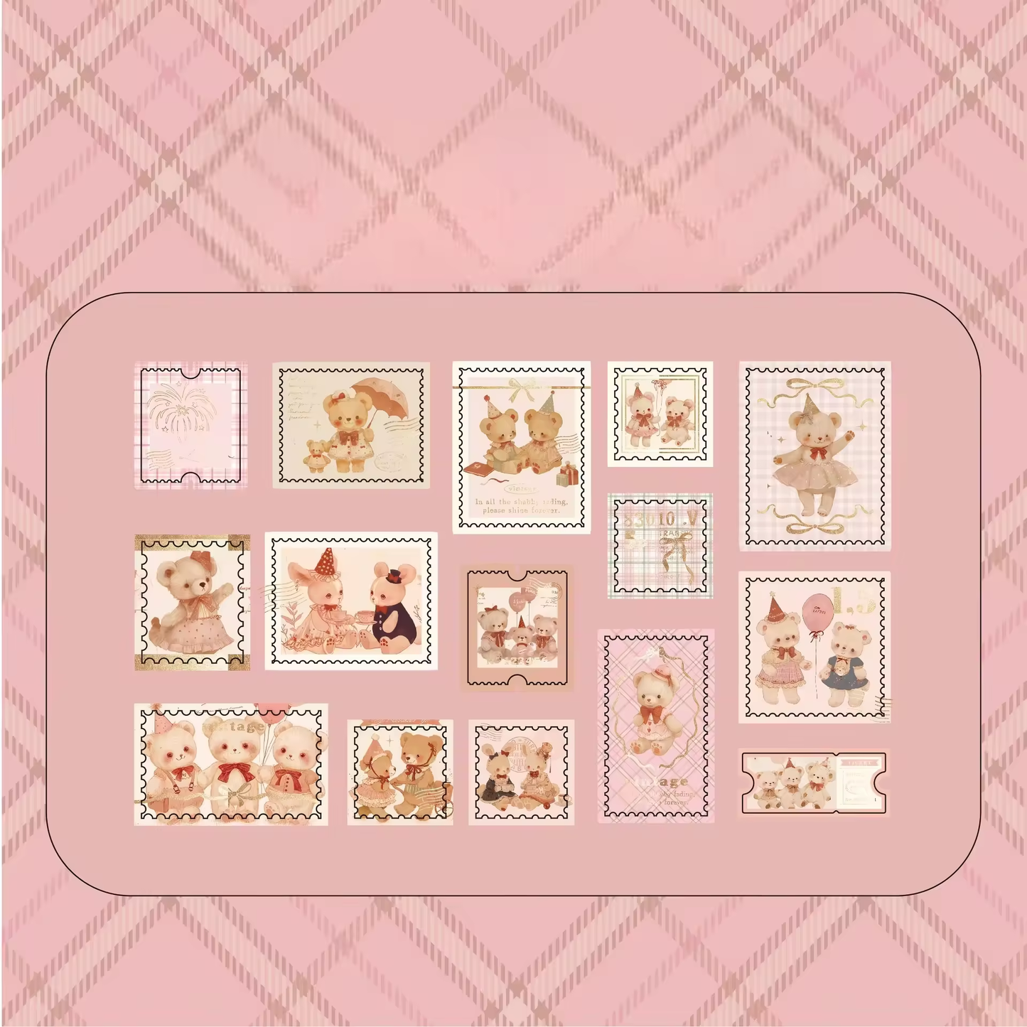 Stickers bear gift-15 pzas