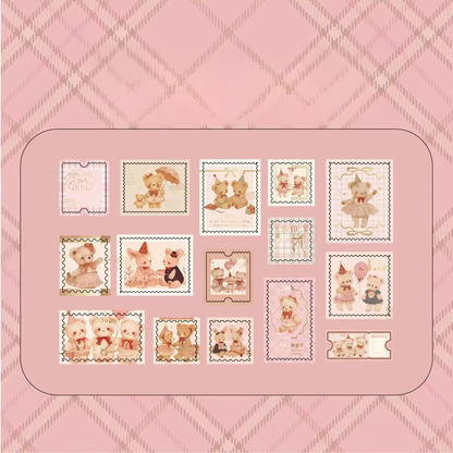 Stickers bear gift-15 pzas