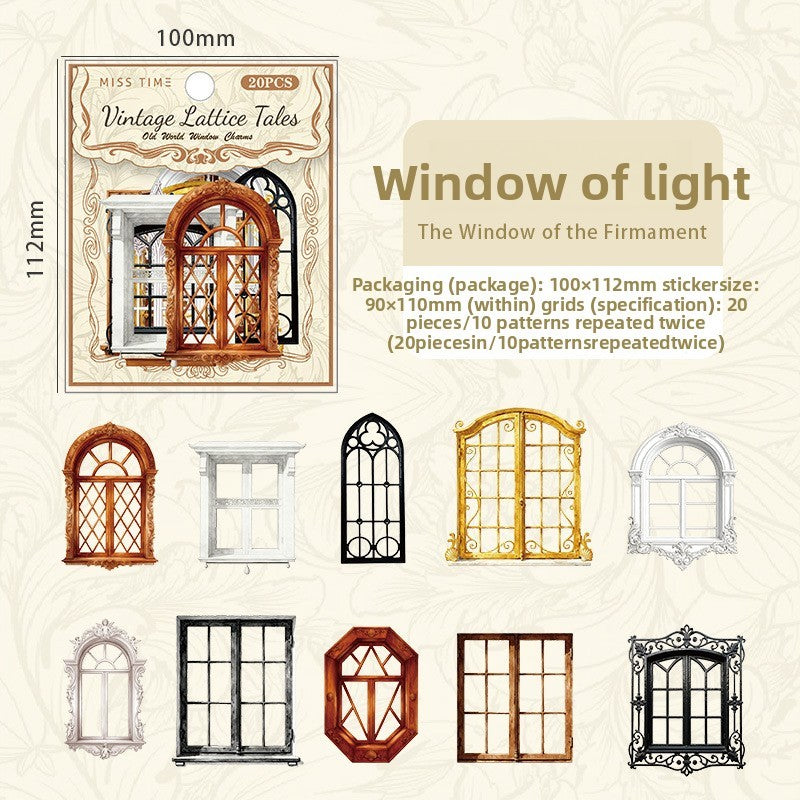 Stickers ventana vintage lattice-20 pzas