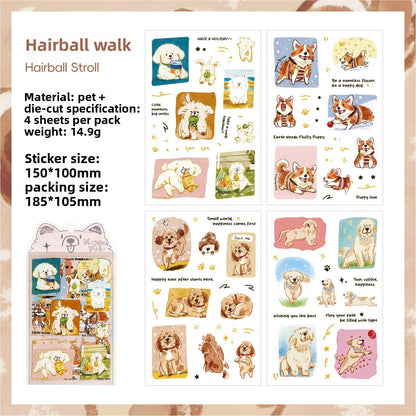 Stickers happy pets-4 pzas