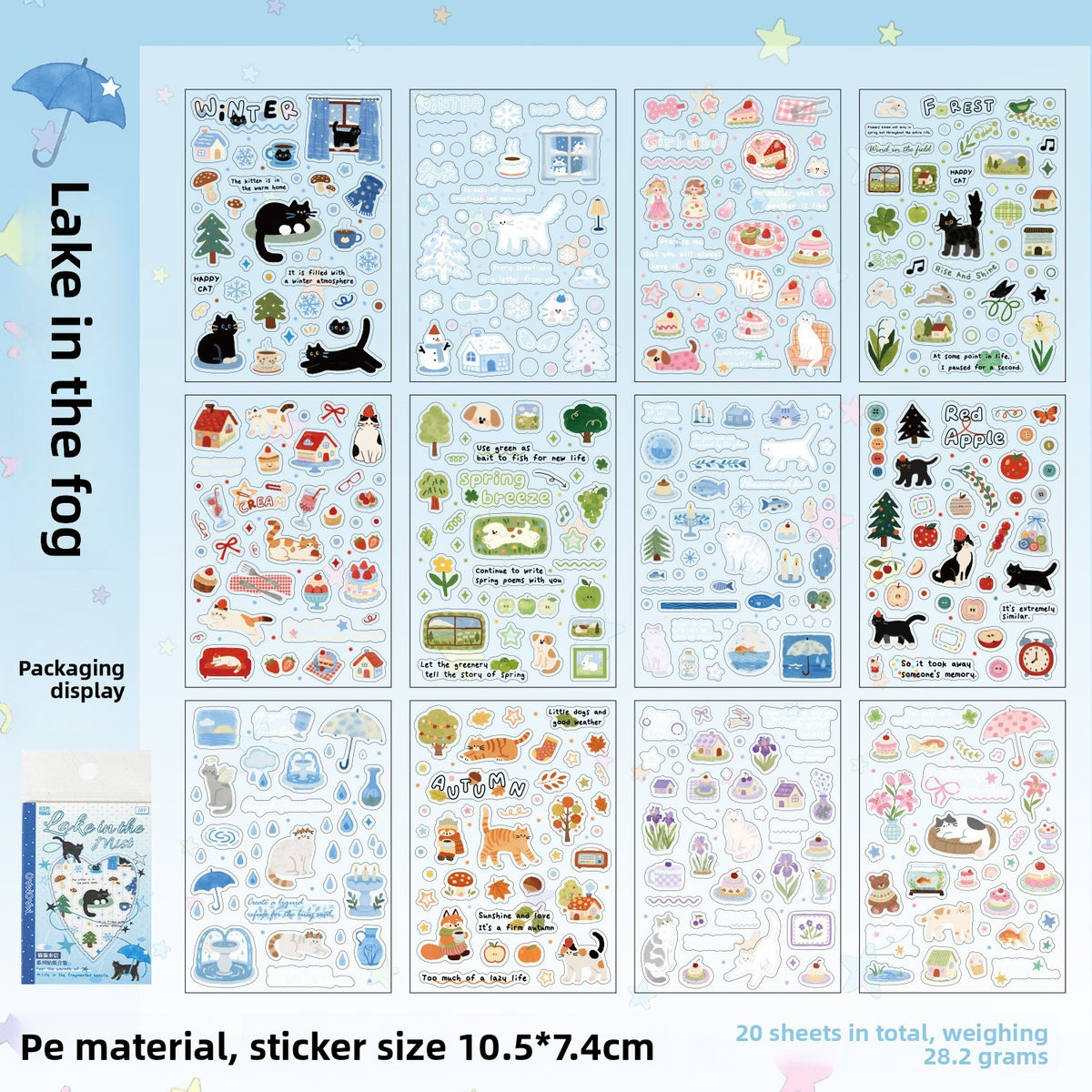 Librito de stickers maomao-20 pzas