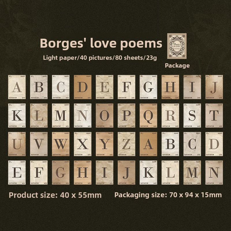 Mini librito decopapel poetry-80 hojas
