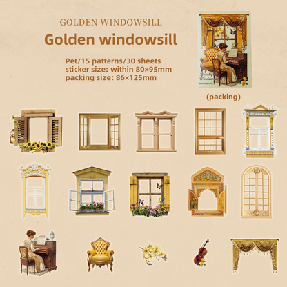 Stickers beautiful windowsill-30 pzas