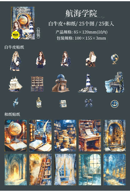 Stickers gothic academy-25 pzas