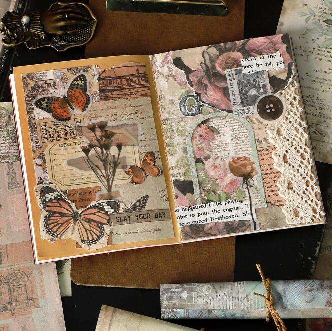 Librito retro deco paper-100 hojas