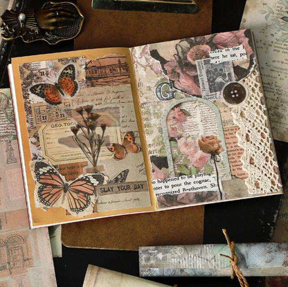 Librito retro deco paper-100 hojas