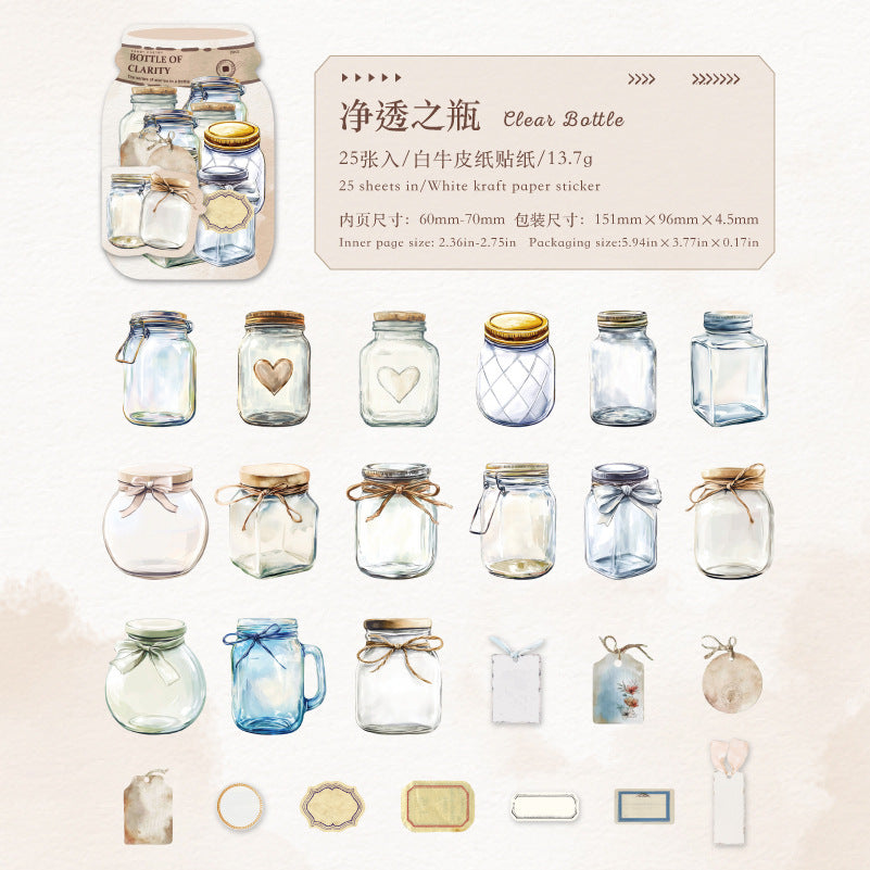 Stickers botellitas-25 pzas