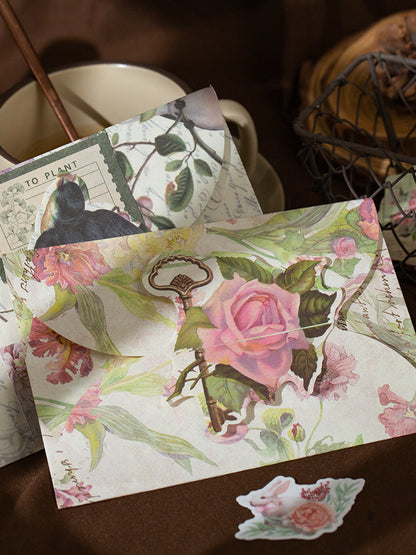 Papel vintage retro material pack-113 pzas