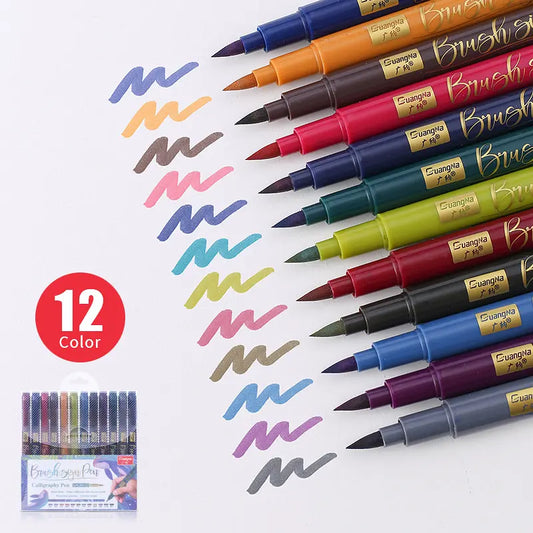 Set de Brush Pens colores vintage-12 pzas