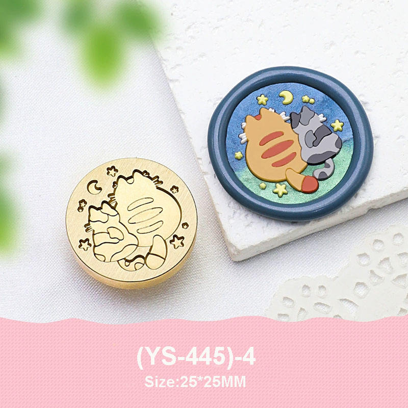 Bronce prediseñado diseño "gatos" 2.5 cm