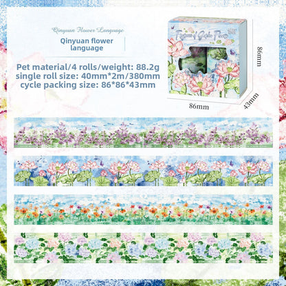 Set washitape bocetos-4 pzas