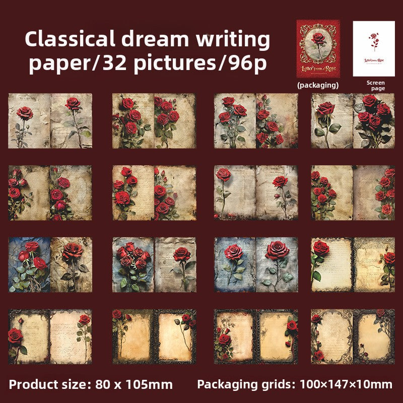 Libro decopapel letter from a rose-36 pzas