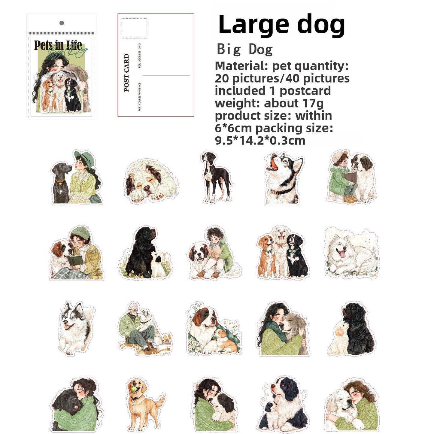 Stickers pets in life-40 pzas