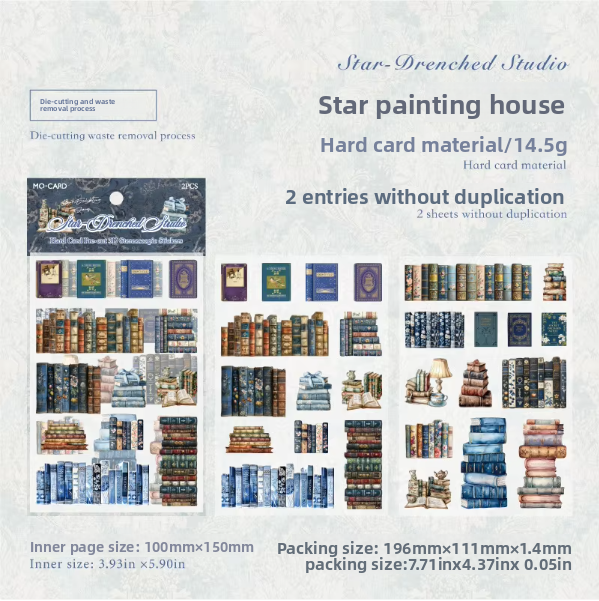 Stickers libros 3D-2 pzas