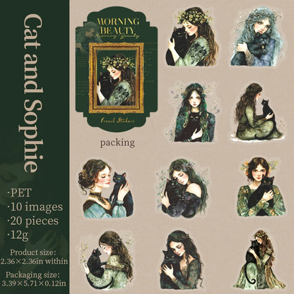 Stickers morning beauty-20 pzas