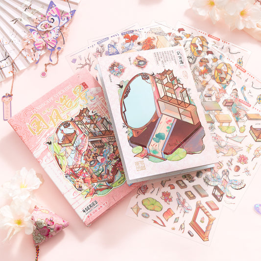 Caja de stickers de 4 escenarios + pinza