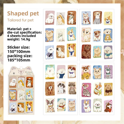 Stickers happy pets-4 pzas