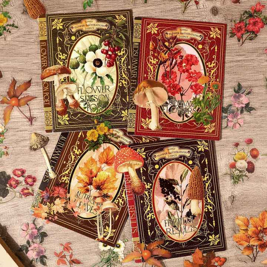 Stickers pet vintage flower-100 pzas