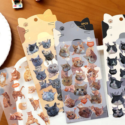 Stickers gatos 3D-2 planchas