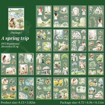 Libro de stickers travel and camping-20 hojas