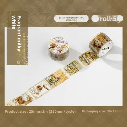 Washitape estampillas con foil-2 metros