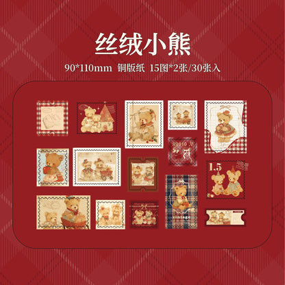 Stickers estampillas bear gift-