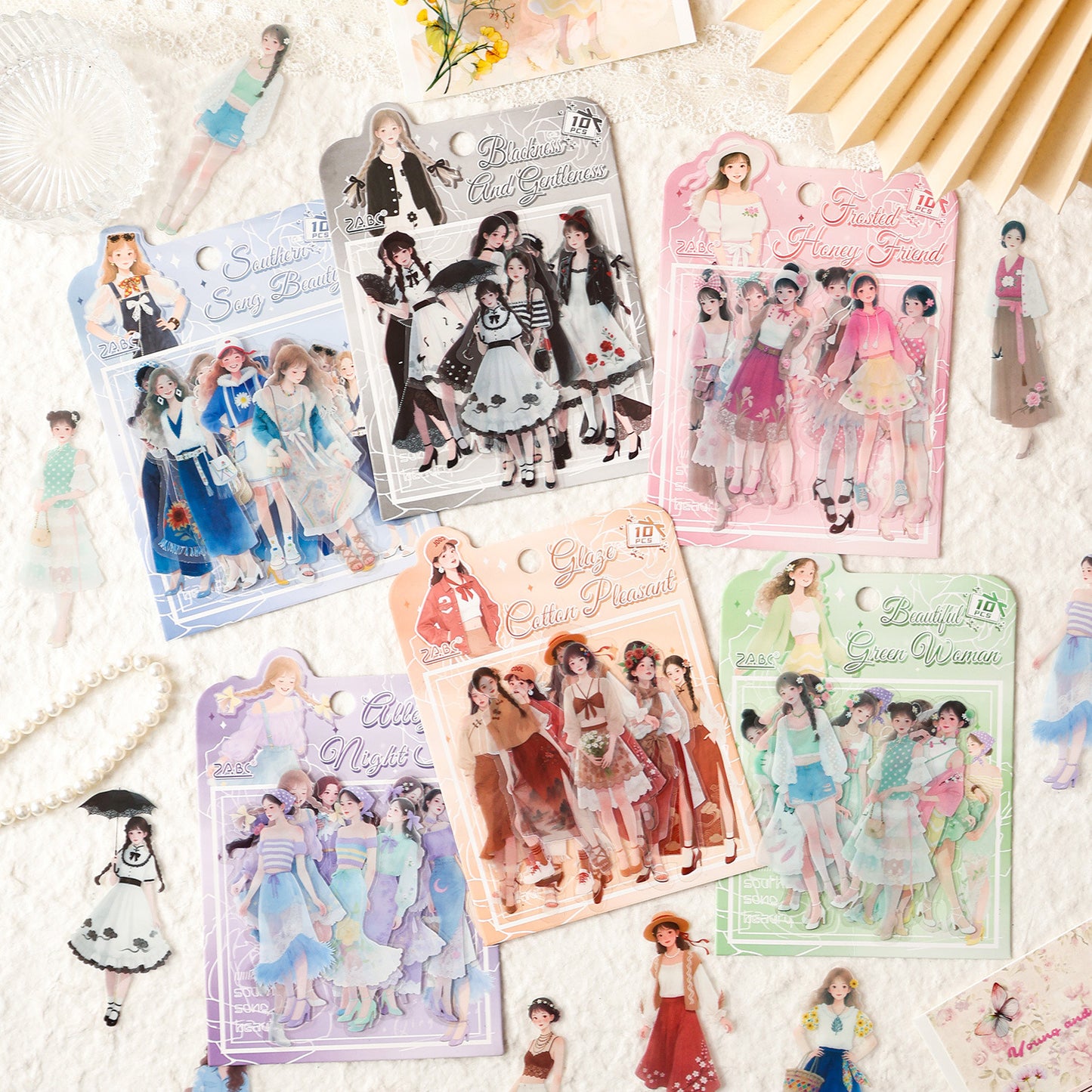 Stickers girls-10 pzas
