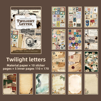 Block de stickers y papeles-15 hojas