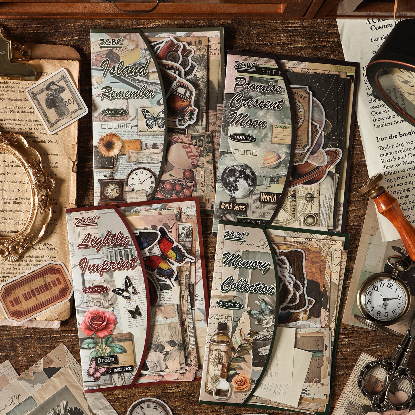 Set de papeleria kraft paper-200 pzas