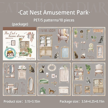 Mini revista the cat home diary-10 hojas