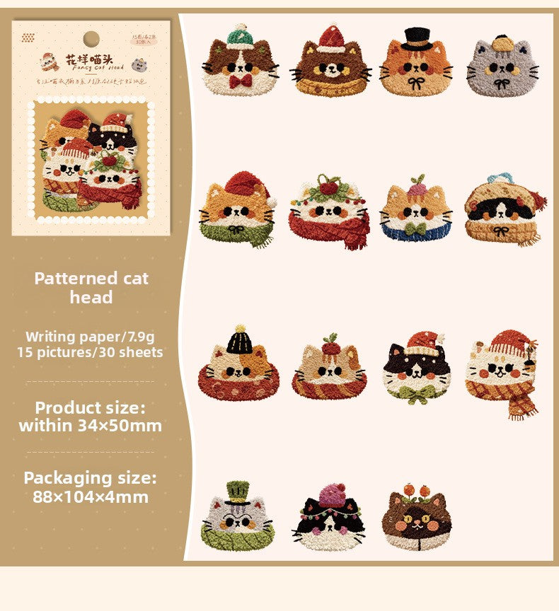 Stickers animales de cartonaje-30 pzas