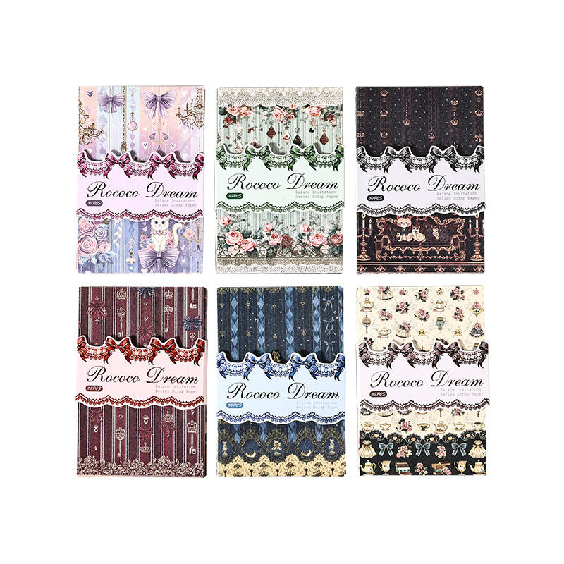 Papel rococo dream-30 pzas
