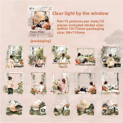 Stickers windows weather-15 pzas