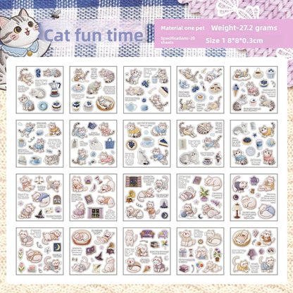 Mini librito de stickers cat-20 hojas