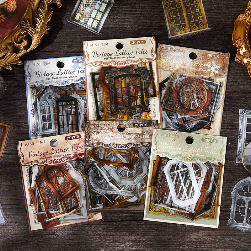 Stickers ventana vintage lattice-20 pzas