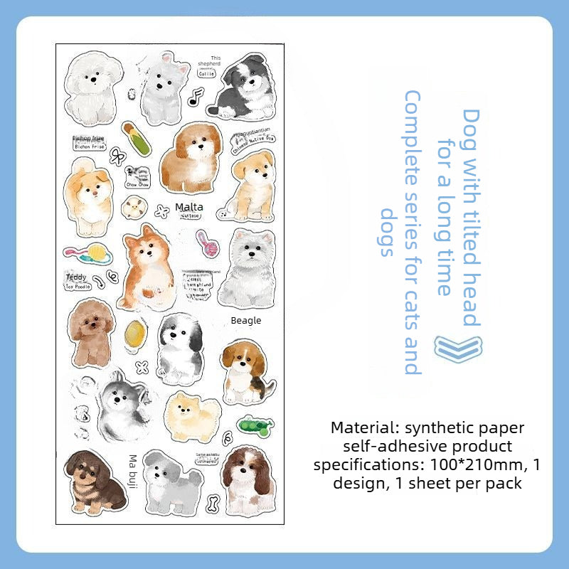 Stickers deco cat dog-1 plancha