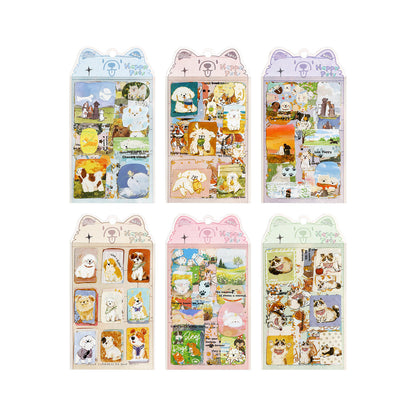 Stickers happy pets-4 pzas