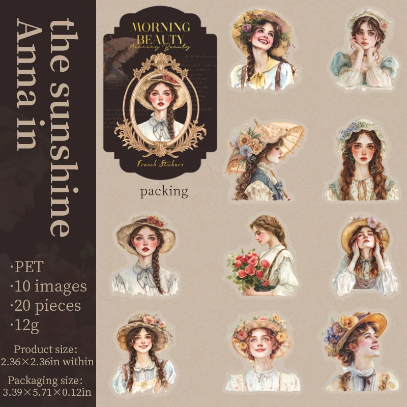 Stickers morning beauty-20 pzas