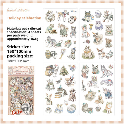 Stickers cute pet-4 planchas