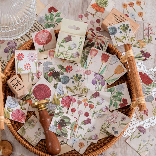 Cajita de stickers plant -46 pzas
