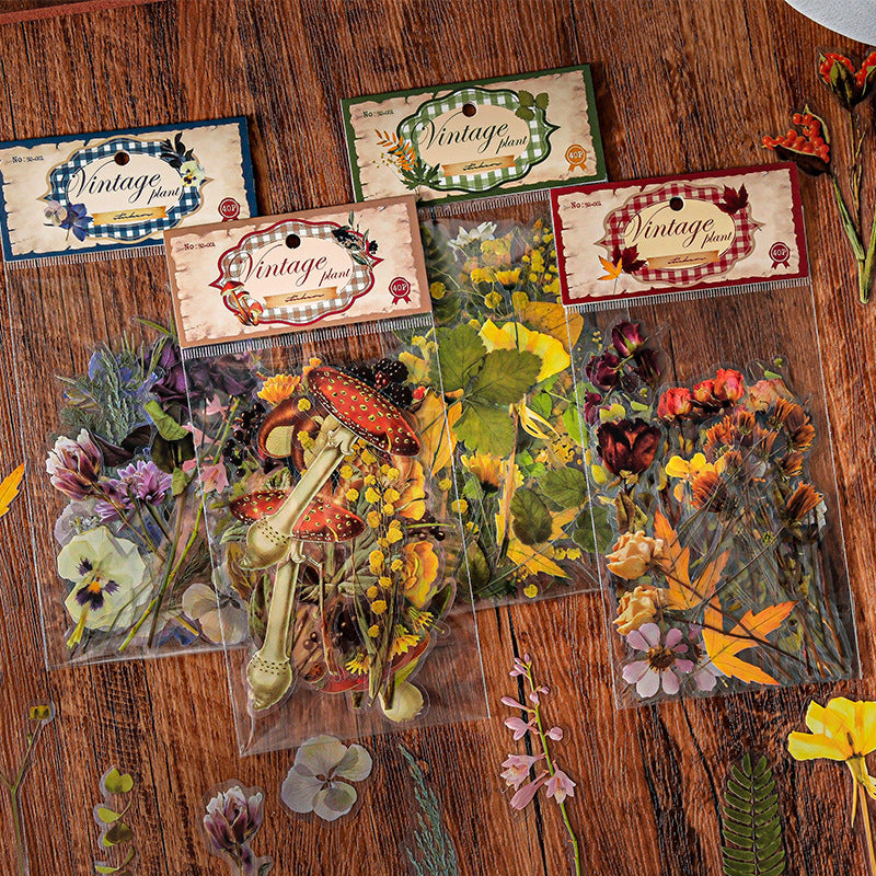 Stickers vintage plant-40 pzas