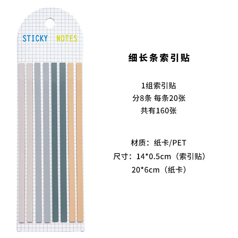 Sticky notes long strip-160 pzas