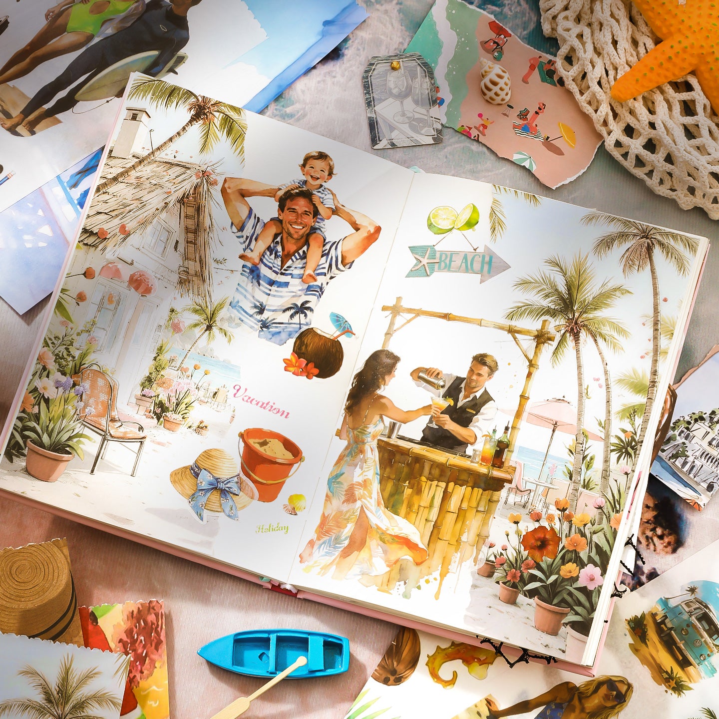 Block de stickers seaside bliss-50 hojas