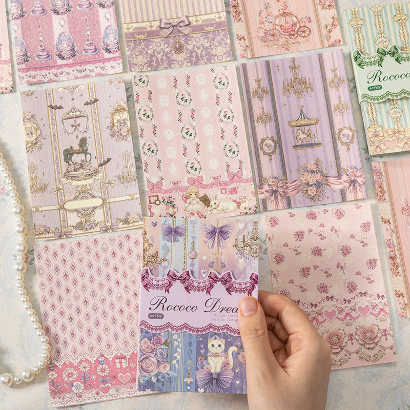 Papel rococo dream-30 pzas